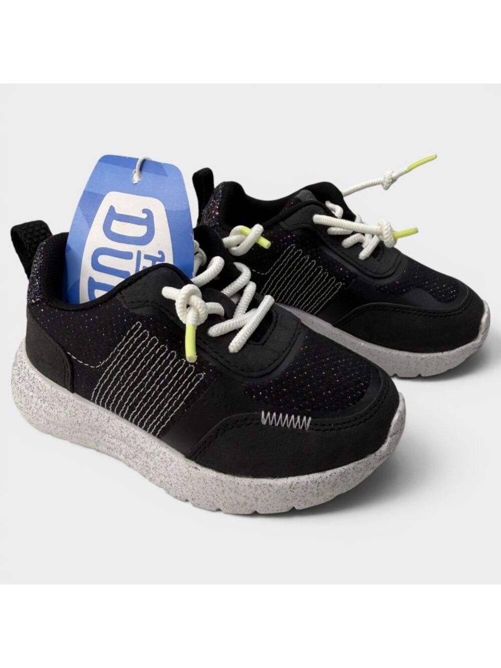 Hey Dude Sirocco Alta Glitter Shine Toddler Girls Size C8 Black Sneakers NWOB